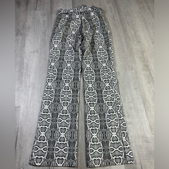 I.AM.GIA Black & White Snake Print Faux Leather Pants Size XS - Picture 6 of 6